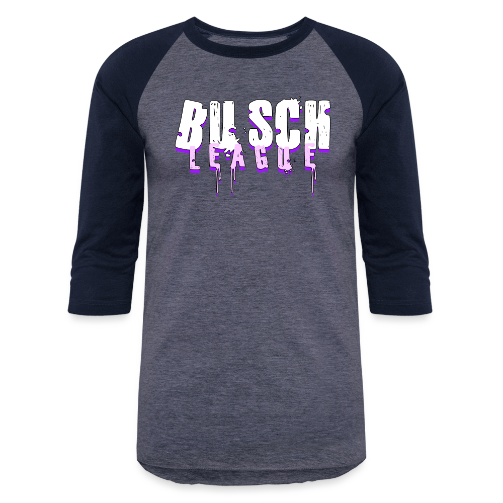 Buschwhacker Unisex Baseball T-Shirt - heather blue/navy
