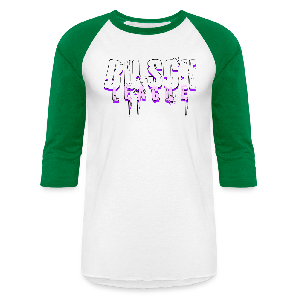 Buschwhacker Unisex Baseball T-Shirt - white/kelly green