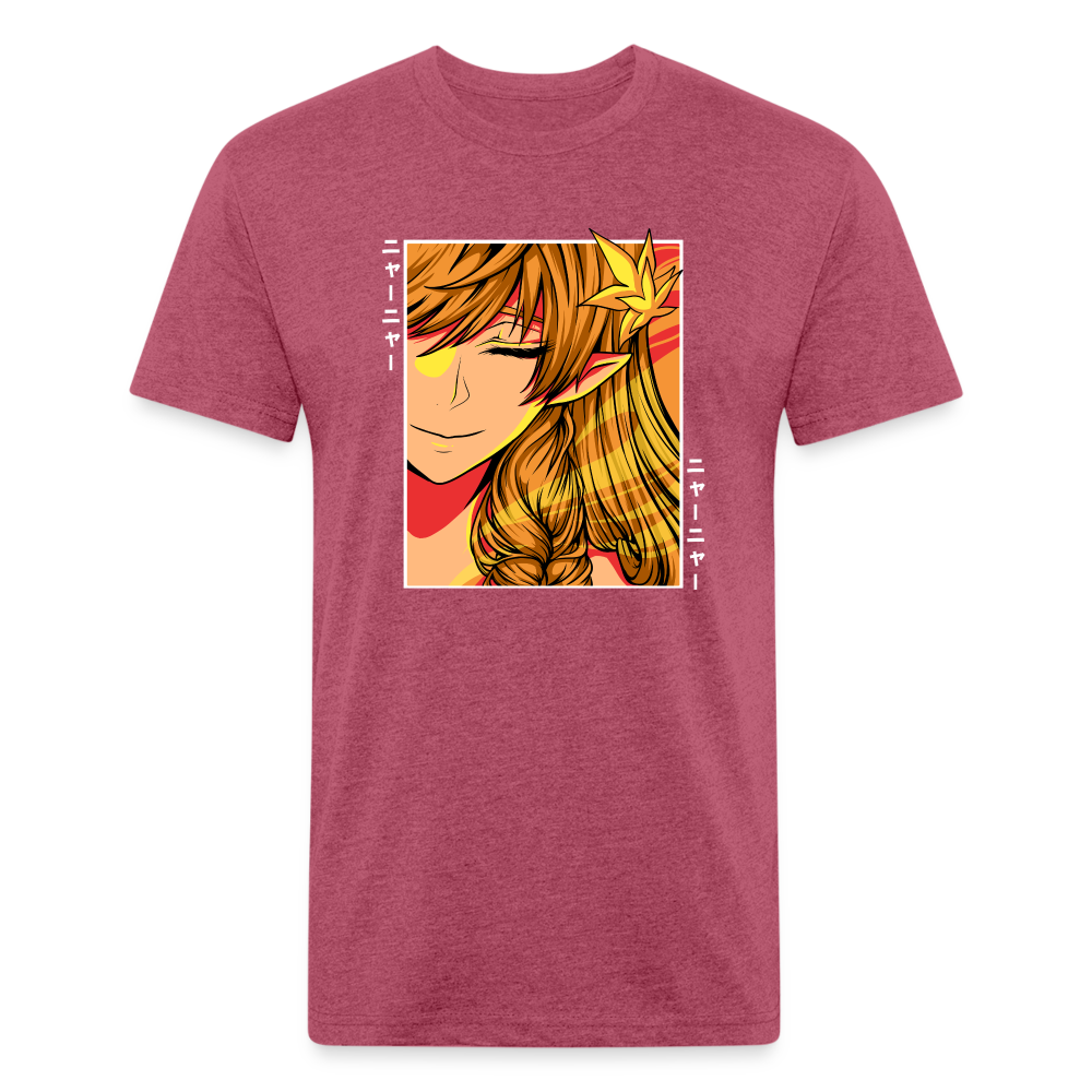 Lady Nostia Unisex Fitted T-Shirt - heather burgundy