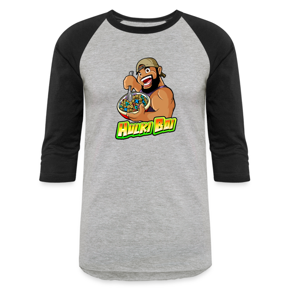 Hulki Boi Baseball T-Shirt - heather gray/black