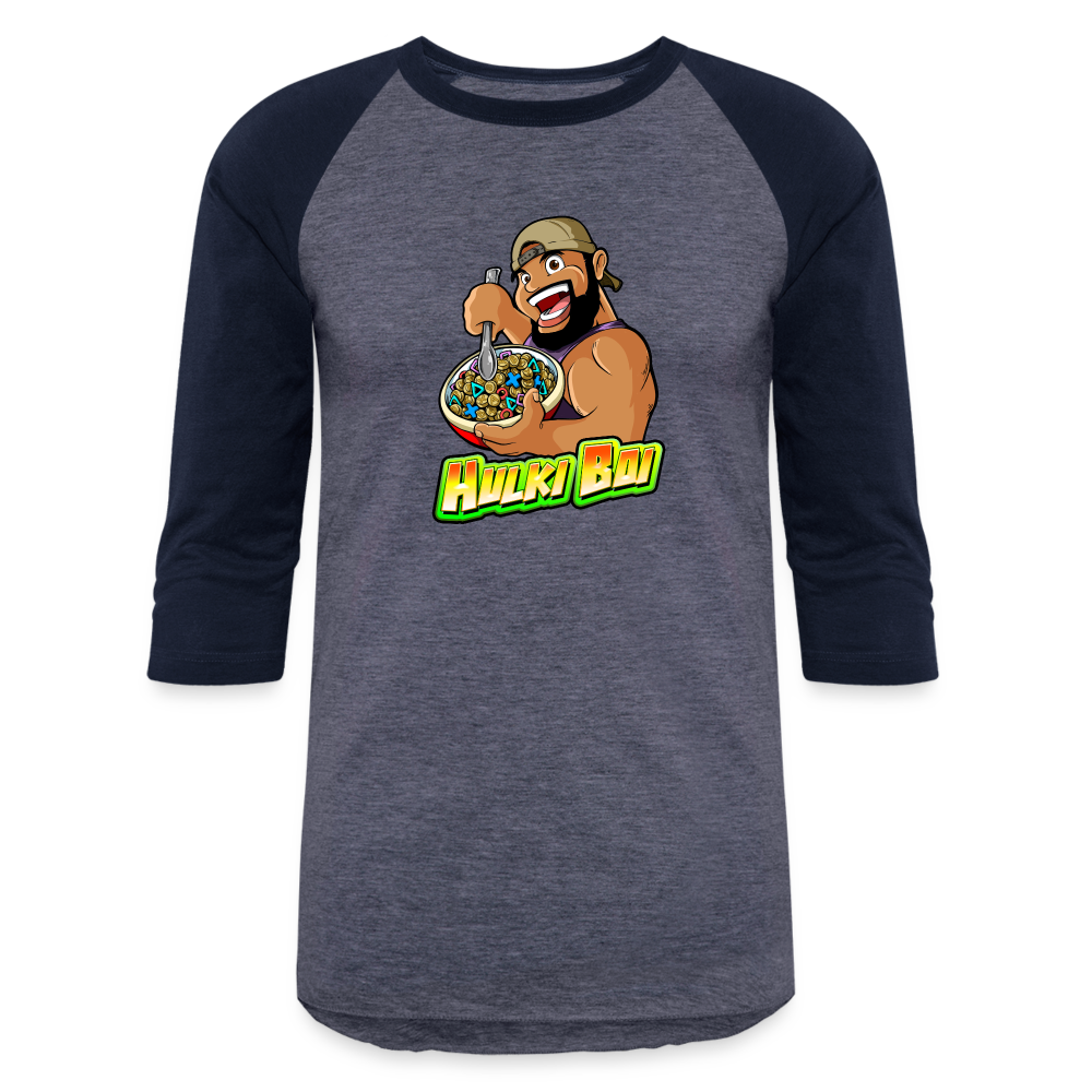 Hulki Boi Baseball T-Shirt - heather blue/navy