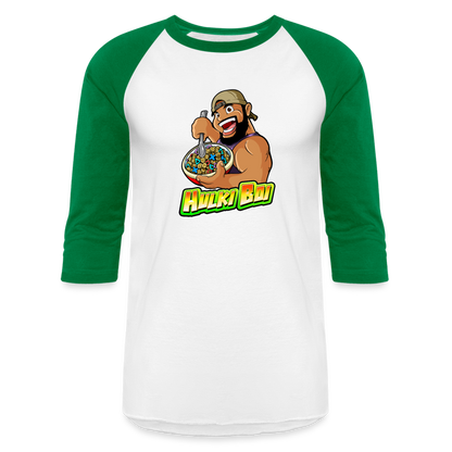 Hulki Boi Baseball T-Shirt - white/kelly green